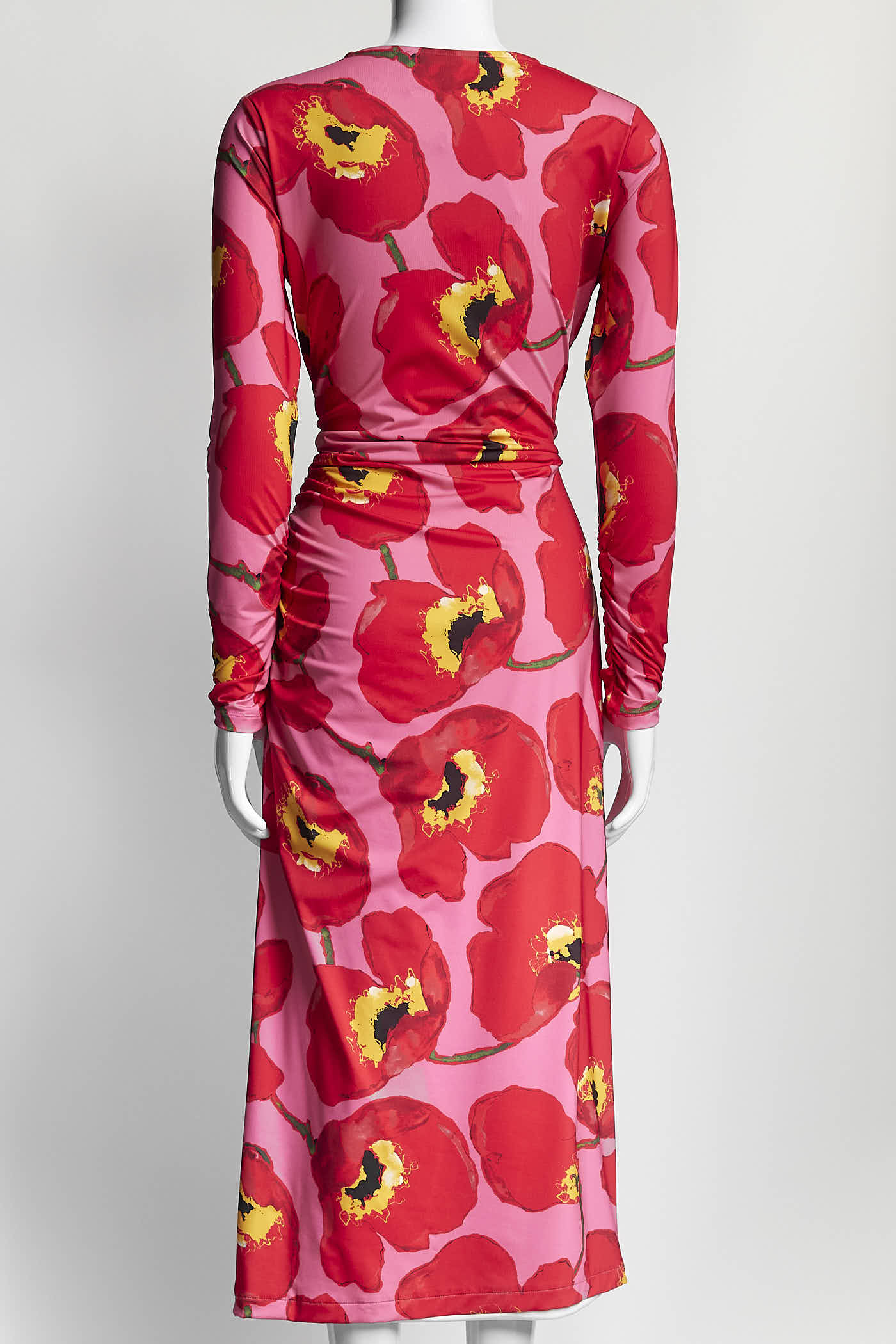 Carolina Herrera Pink Floral Print Midi Length Dress S