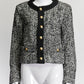 Celine Black/White Tweed Patterned Jacket 36