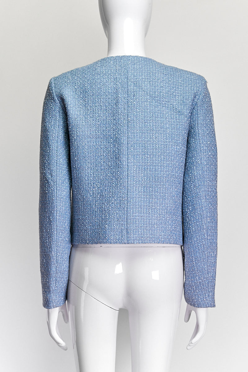 Celine Blue Tweed Jacket 36