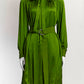 Celine Green Silk Dress with Belt 38