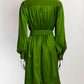 Celine Green Silk Dress with Belt 38