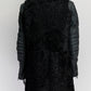 Celine Black Lambskin Fur Jacket 40