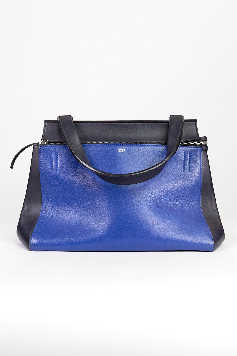 Celine Leather Edge Blue Handle Bags