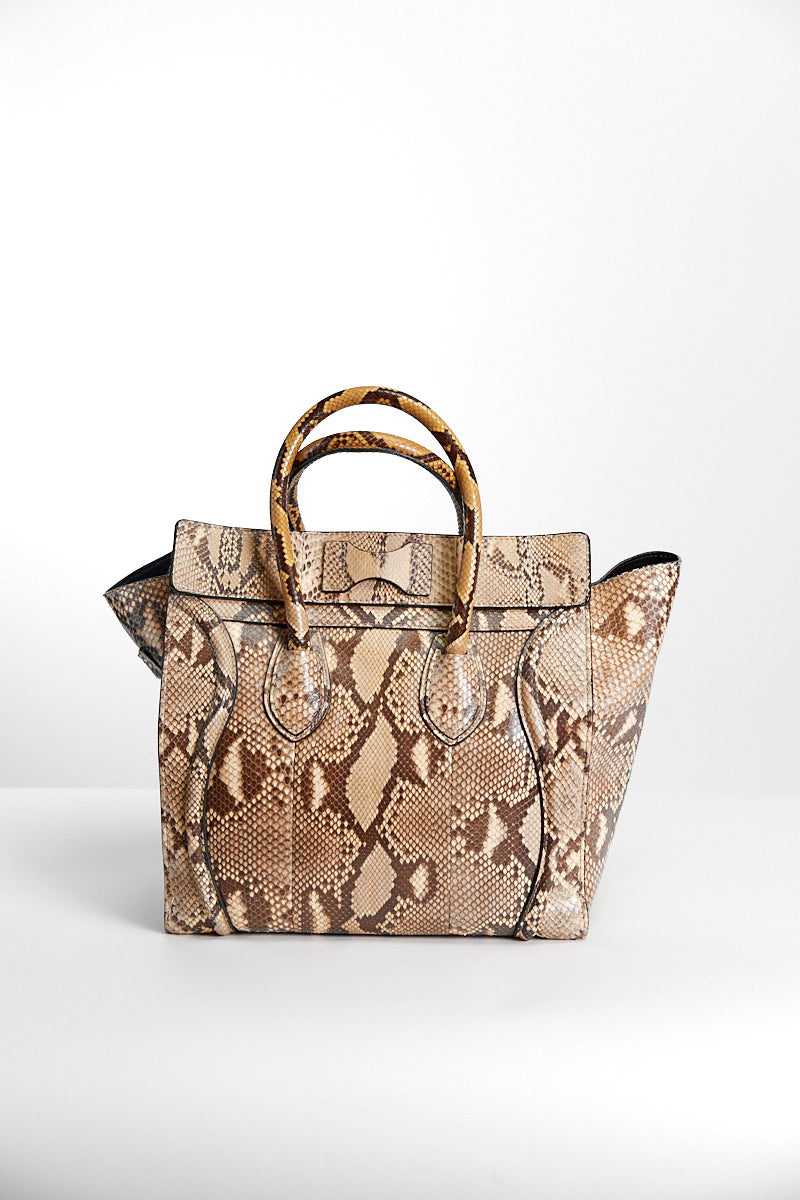 Celine Python Leather Luggage Bag