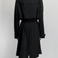 Chanel 11A Black Wool Knit Jersey Belted Trench Coat FR42