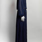 Chanel 2017 Runway Navy Gold CC Logo Buttons Pleated Belted Jumper 38