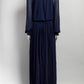 Chanel 2017 Runway Navy Gold CC Logo Buttons Pleated Belted Jumper 38