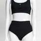 Chanel 2022 Navy Swimsuit 2 Piece with White Trim 40