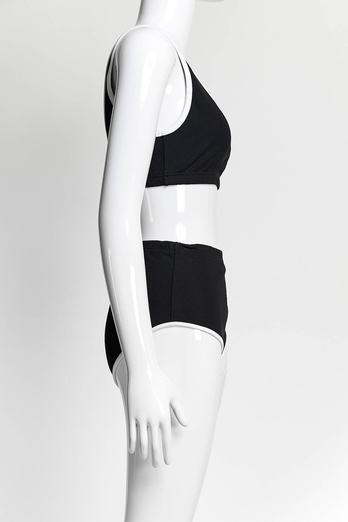 Chanel 2022 Navy Swimsuit 2 Piece with White Trim 40