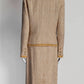 Chanel Beige Tweed Sequins Suit with Skirt 38