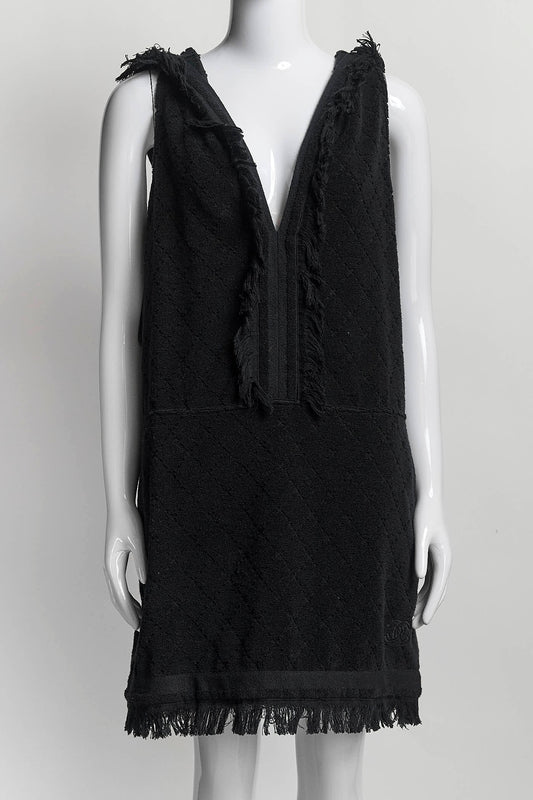 Chanel Black Hooded Sleeveless Dress 40
