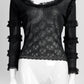 Chanel Black Lace Knit Top