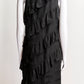 Chanel Black Logo Silk Shift Dress FR38