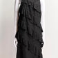 Chanel Black Logo Silk Shift Dress FR38