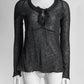 Chanel Black Metallica Wool/Cashmere Kint Top 40