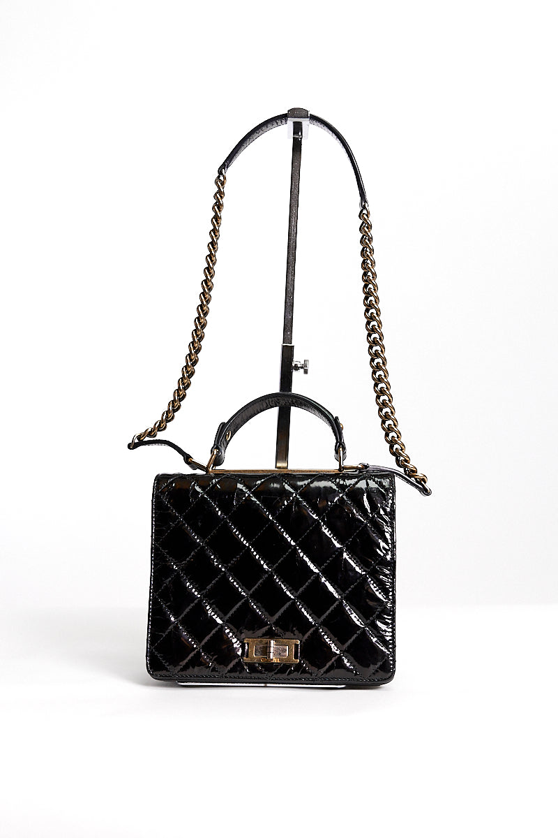 Chanel Black Rita Top Handle Flap Bag