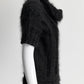 Chanel Black Short-sleeved Kint Sweater with Zipper 40