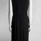 Chanel Black Sleeveless Dress with Pleated Detail on Neckline 38