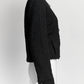 Chanel Black Tweed Jacket with Detailed On Sleeve/Skirt Set 38