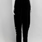 Chanel Black Velvet Pants With Button Detail FR38