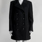 Chanel Black Wool Double-Breasted Coat 38