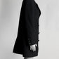 Chanel Black Wool Double-Breasted Coat 38