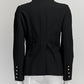 Chanel Black Wool Logo Button Blazer FR38