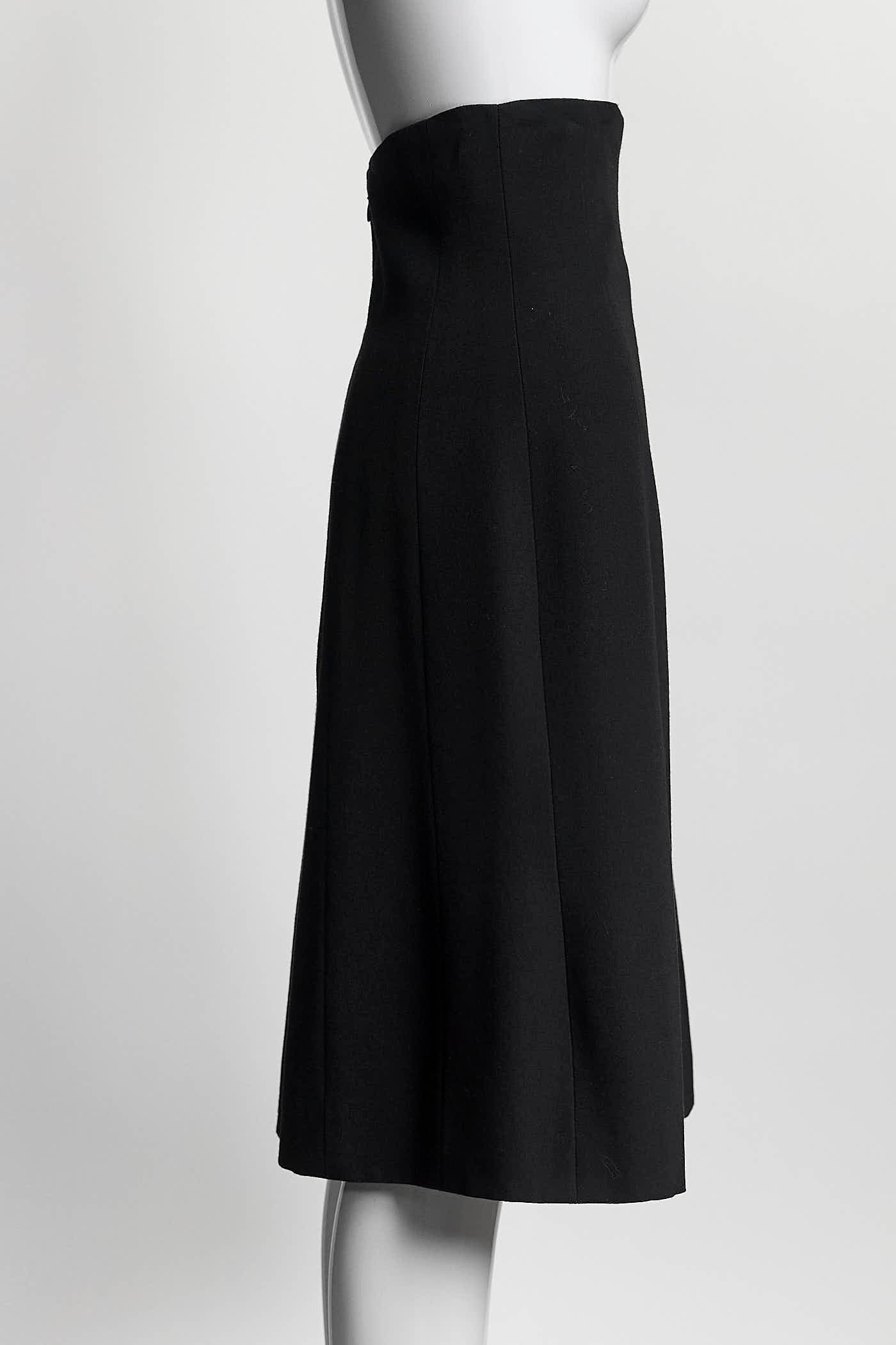 Chanel Black Wool Skirt 36