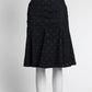 Chanel Black with Navy Embroidered Skirt 36
