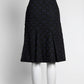 Chanel Black with Navy Embroidered Skirt 36