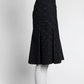Chanel Black with Navy Embroidered Skirt 36