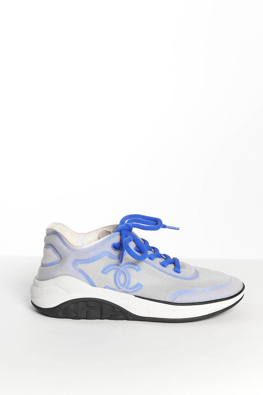 Chanel Blue CC mesh Sneakers 38