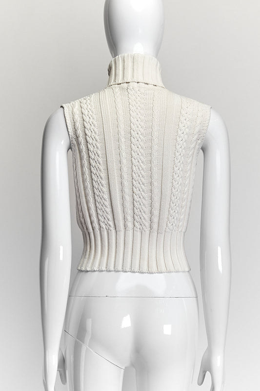 Chanel Cream Knit Top FR38