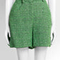 Chanel Green Tweed Short 38
