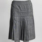 Chanel Grey Linen/Cashmere Skirt with Buttons 38