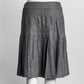 Chanel Grey Linen/Cashmere Skirt with Buttons 38