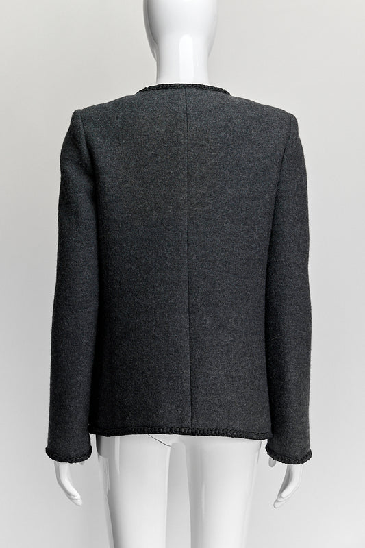 Chanel Grey Wool Blazer FR40