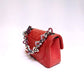 Chanel Matelasse Chain Mini Orange Lambskin Handbag