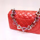 Chanel Matelasse Chain Mini Orange Lambskin Handbag