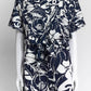 Chanel Navy/White Camellia Pattern Shirt/Short Set 34