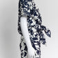 Chanel Navy/White Camellia Pattern Shirt/Short Set 34