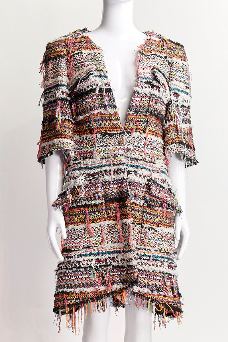 Chanel Paris-Dubai Fantasy Tweed Coat FR40