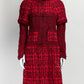 Chanel Red Tweed Coat Dress 38