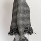 Chanel Silk Black/White Blouse with Feather 38
