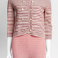 Chanel Spring/Summer 2015 Pink Striped Cardigan with Short 34