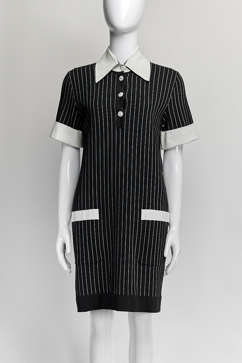 Chanel Striped Knit Dress FR38