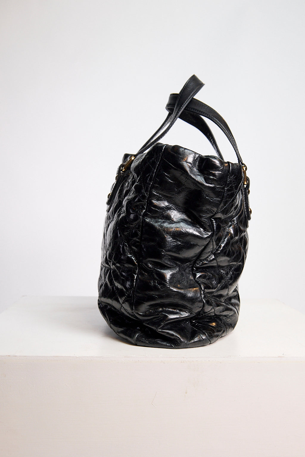 Chanel Tote Portobello Quilted Glazed Large Black