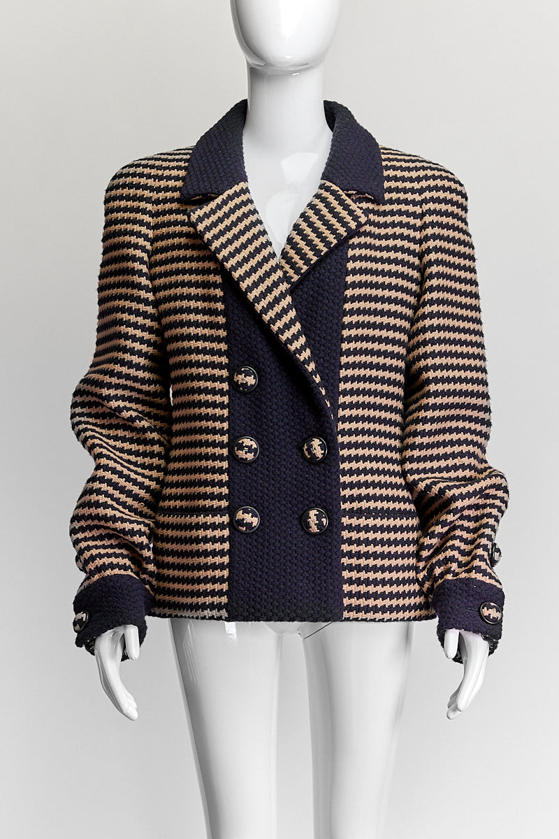 Chanel Tweed Double Breasted Blazer FR42