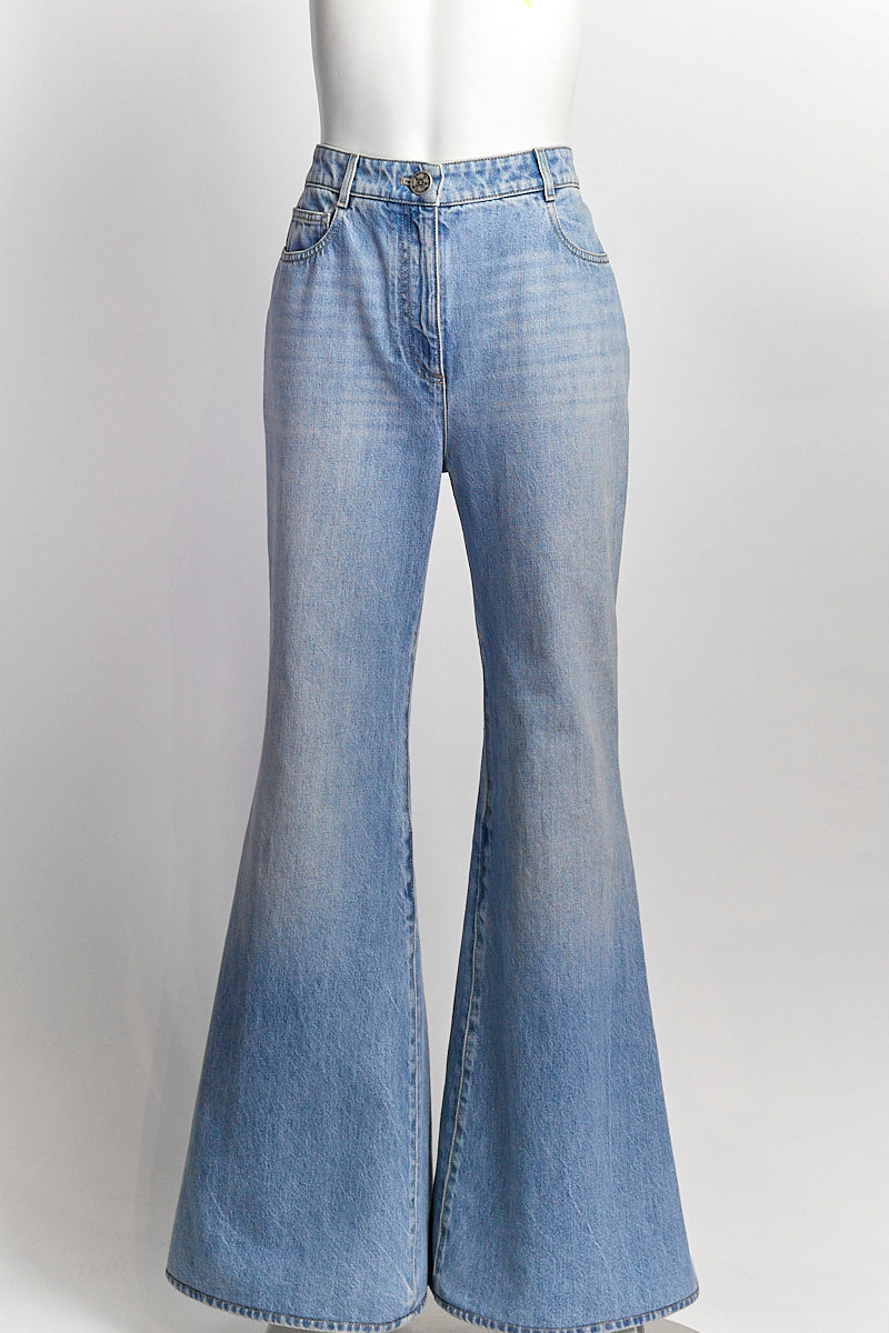 Chanel  Wide Leg Denim Jeans IT38