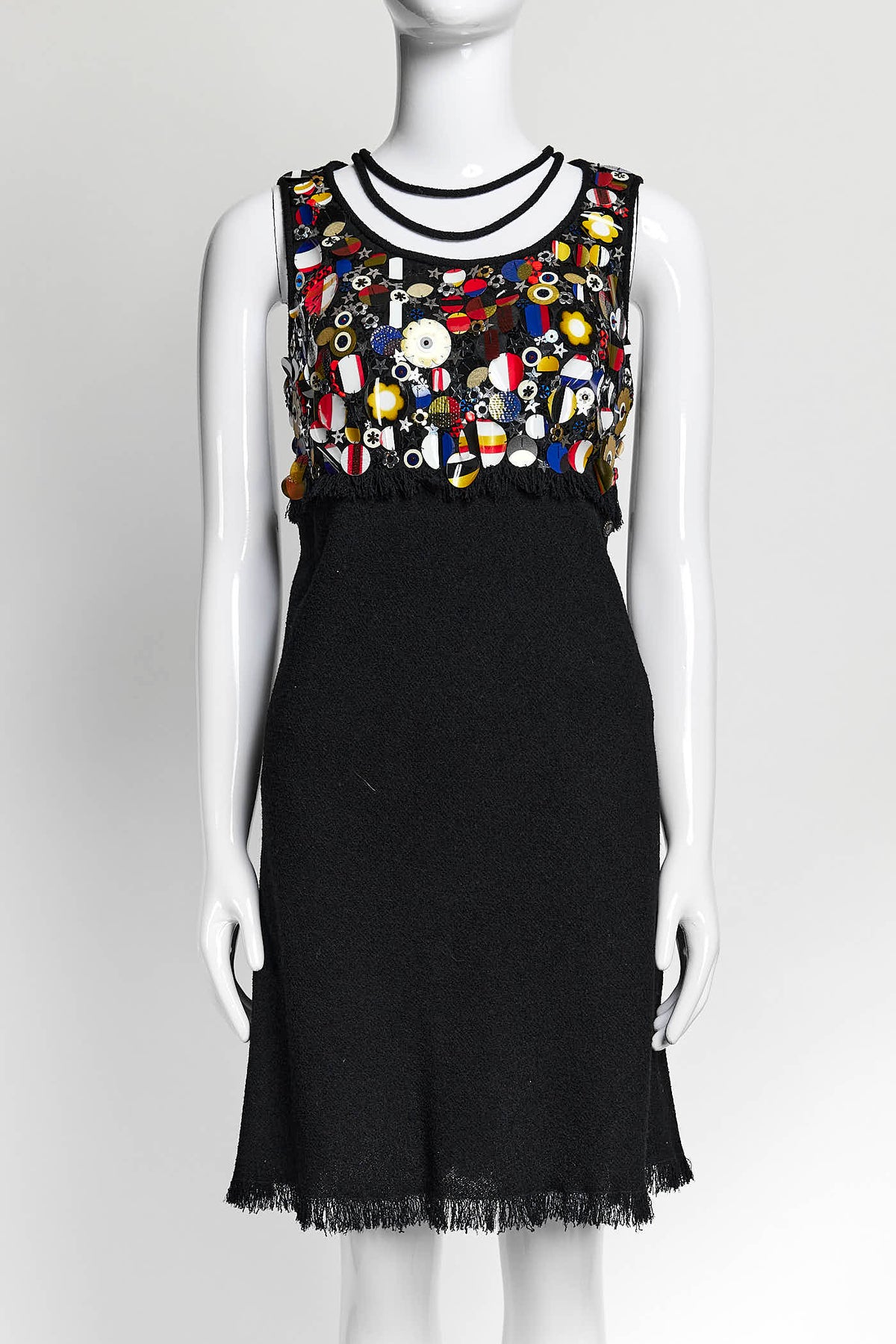 Chanel Wool mid-length Dress with Sequin Detail 40